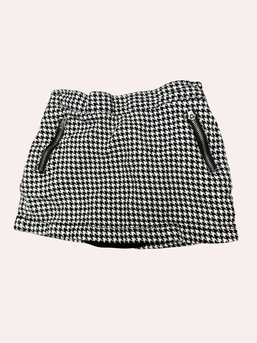 Vintage 1990s Toughskins Toddler Black & White Houndstooth Skort 24 Months